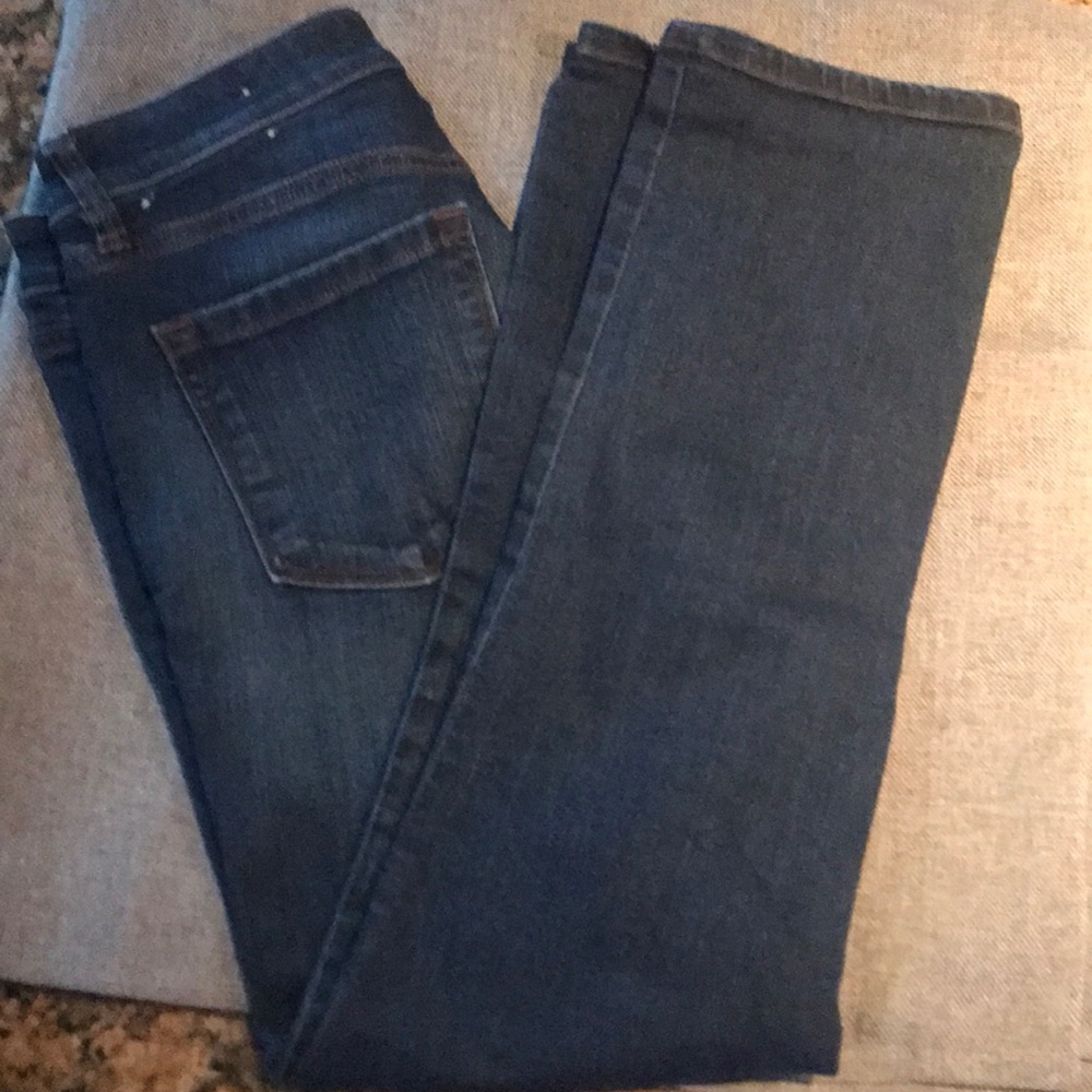 Loft modern straight crop jeans 6